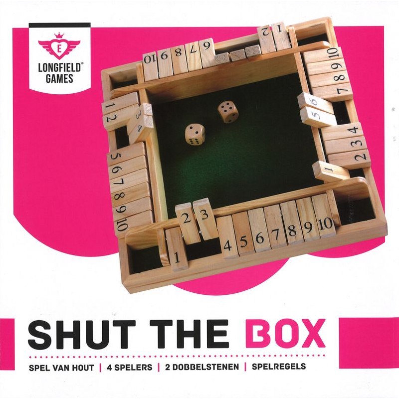 Shut the box 4 joueurs Jeu de dés et de calcul mental Fermez la boîte