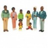 Lot de 8 figurines famille africaine