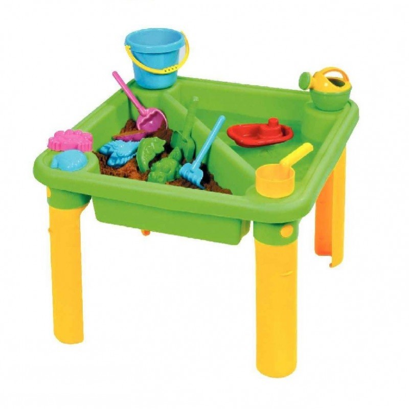 Table verte eau-sable